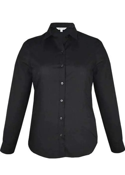 Aussie Pacific Ladies Kingswood Long Sleeve Shirt 2910L Corporate Wear Aussie Pacific Black 4